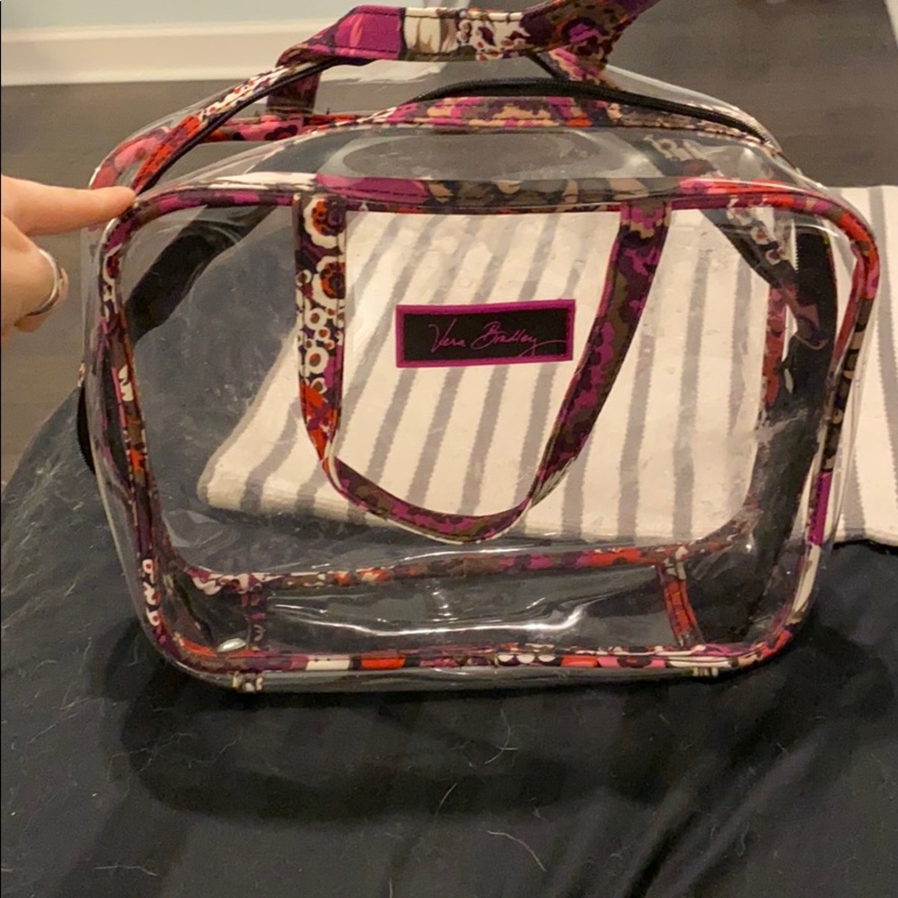 Vera Bradley make up bag clear